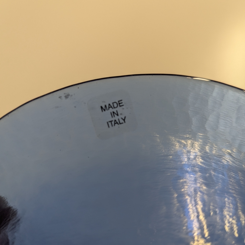 Elegant Blue Glass Bowl - Picture 3 of 3